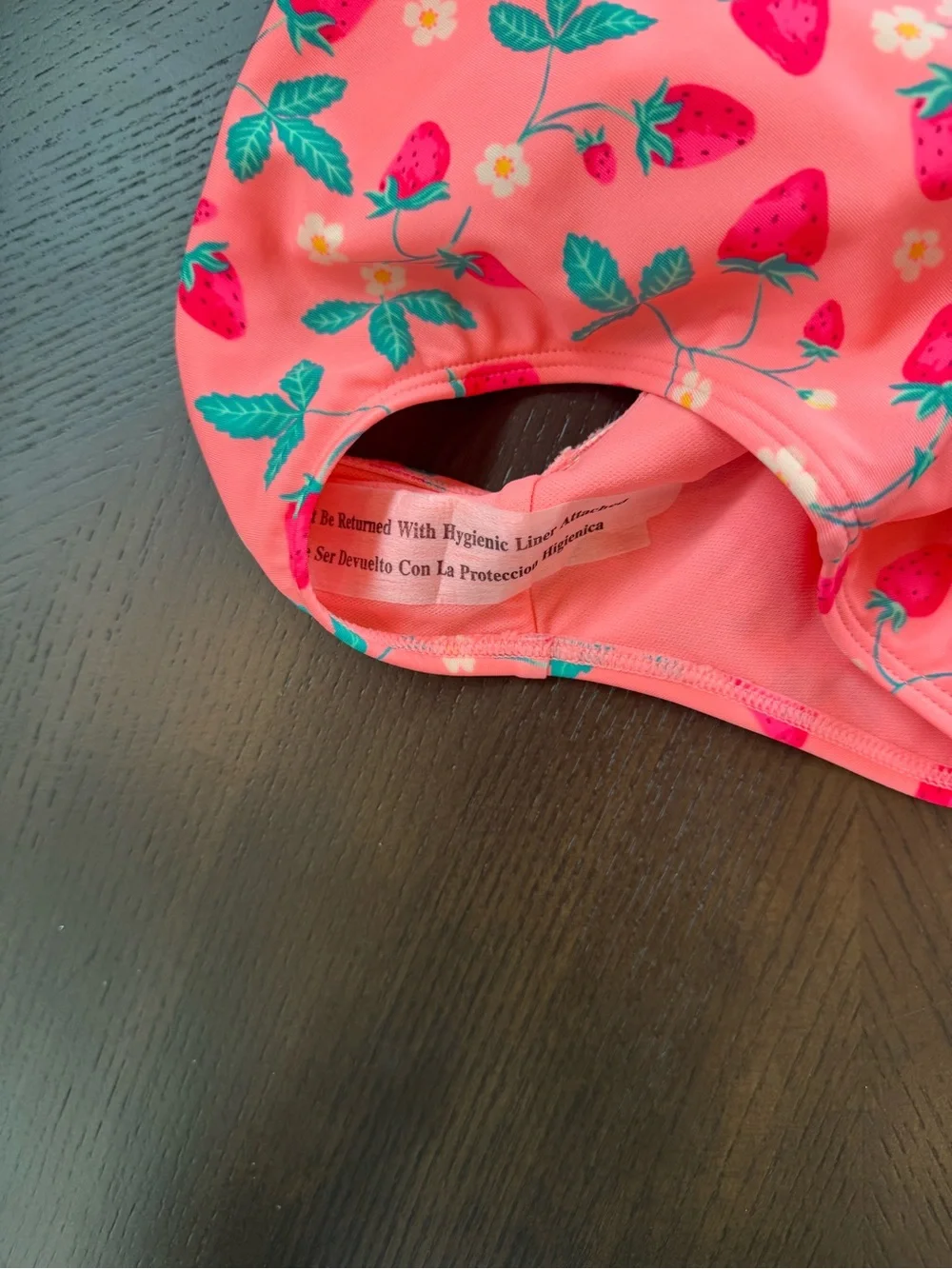 Kids Strawberry Print One-Piece Swimsuit - Pink size 8 brand new
